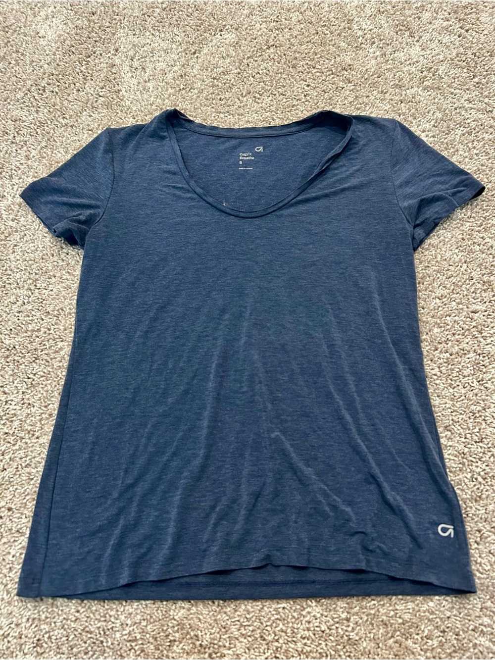 GAP Women's Navy Short Sleeve Scoop Neck Tee